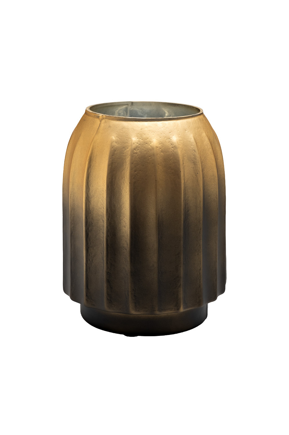 Ваза декоративная d19см Garda Decor стеклянная золотая стиль ар-деко