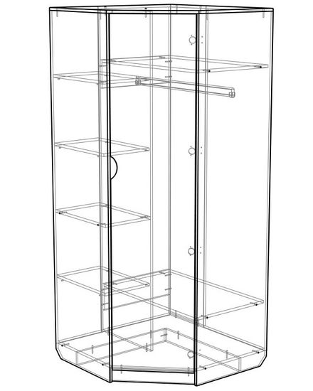 Шкаф угловой ГРАНД-ЛАВОРО-1 правый