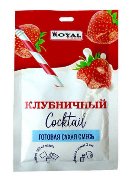 Сухая смесь Коктейль Клубничный 30г. Royal Food