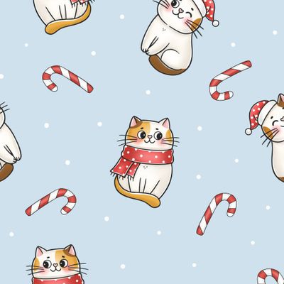 Котики новогодние