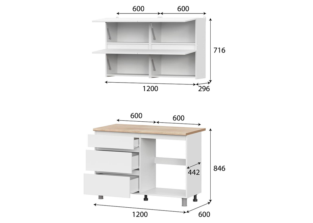 Кухня «Токио» 120 см