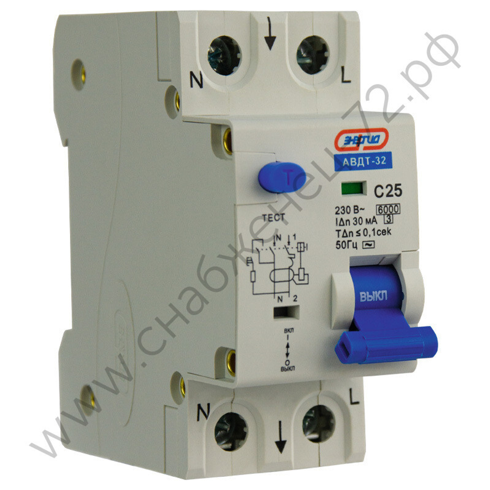 Автоматические выключатели дифференциального тока Энергия АВДТ-32