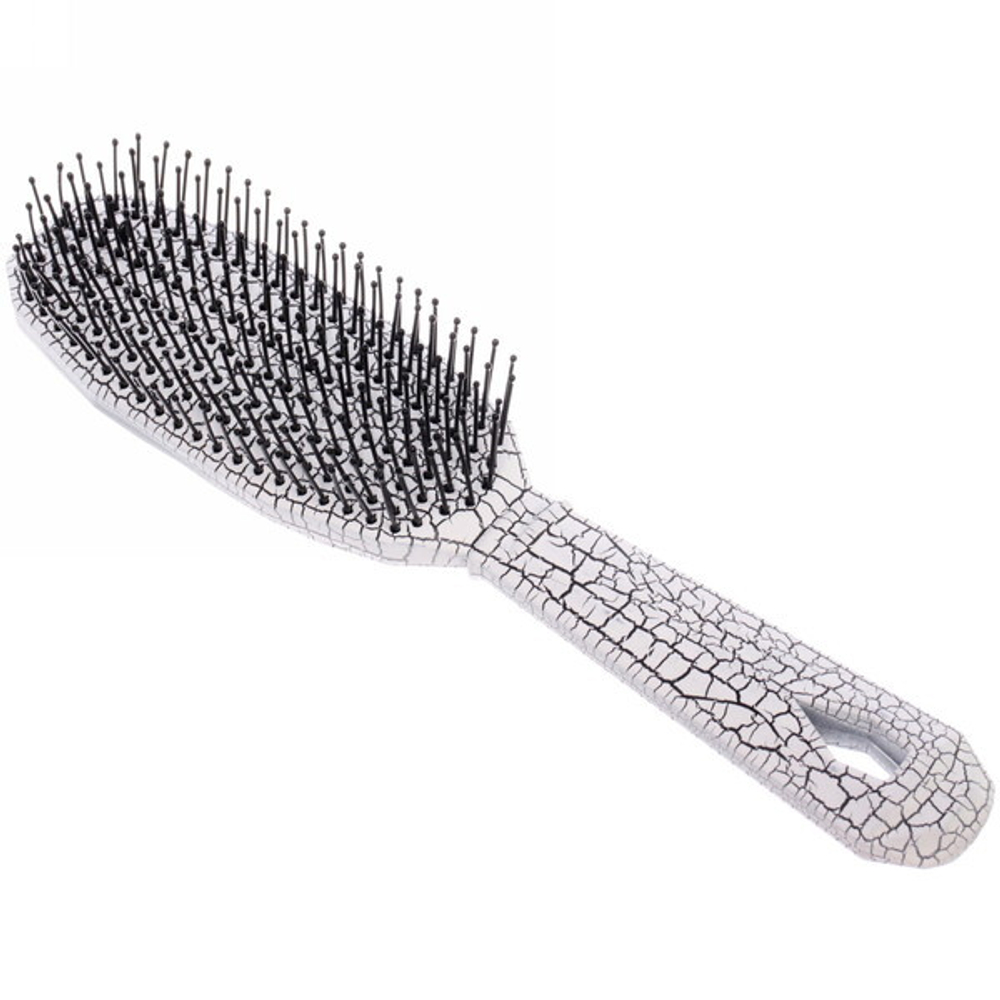 Расческа массажная «Dewal style», цвет платиновый, 22*5см