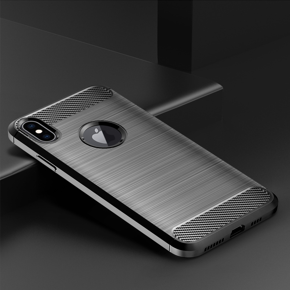 Чехол для iPhone XS цвет Gray (серый), серия Carbon от Caseport