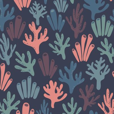 Кораллы на тёмном фоне