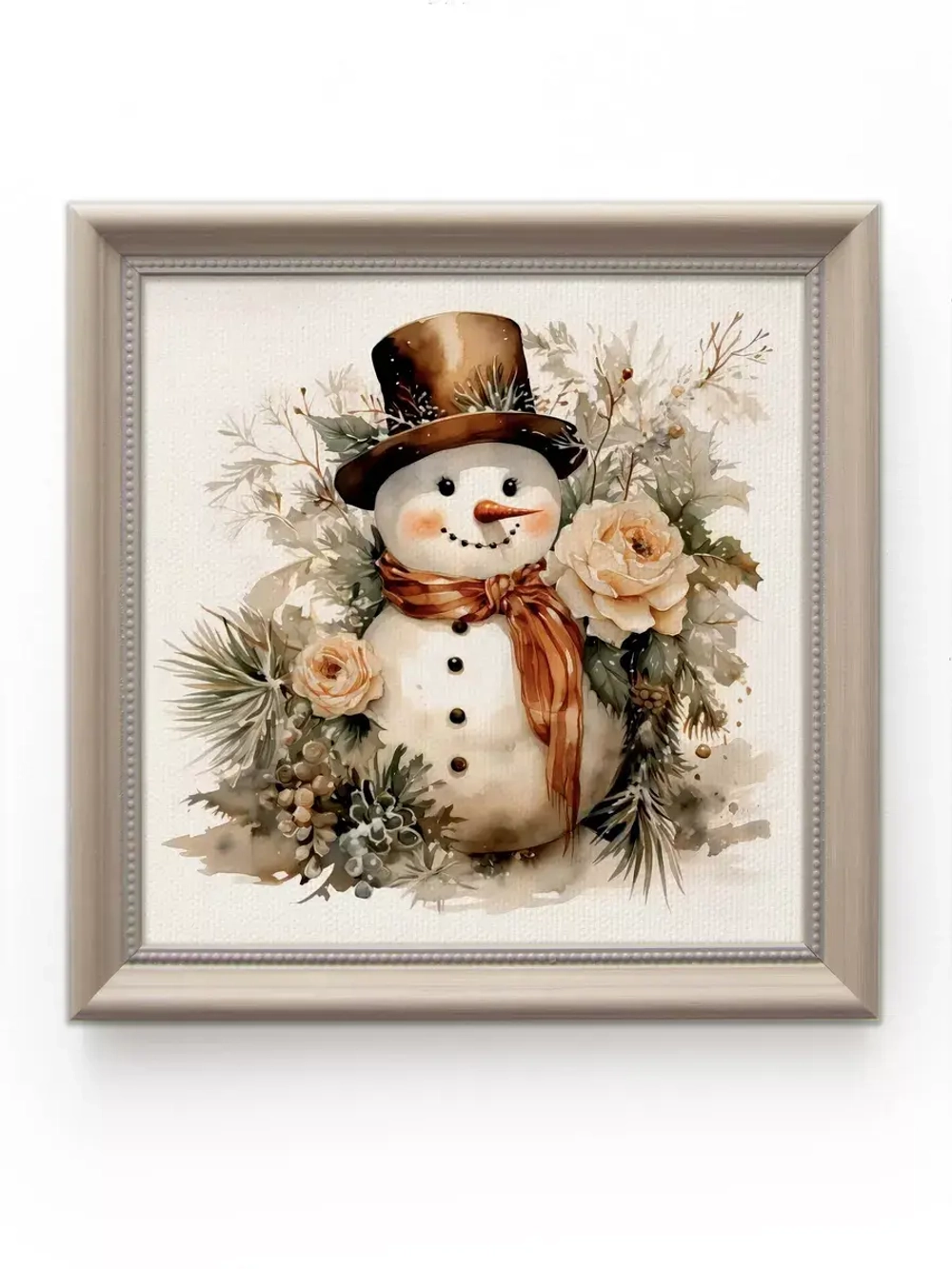 Картины на стену интерьерные на холсте 4 шт, 23*23 см