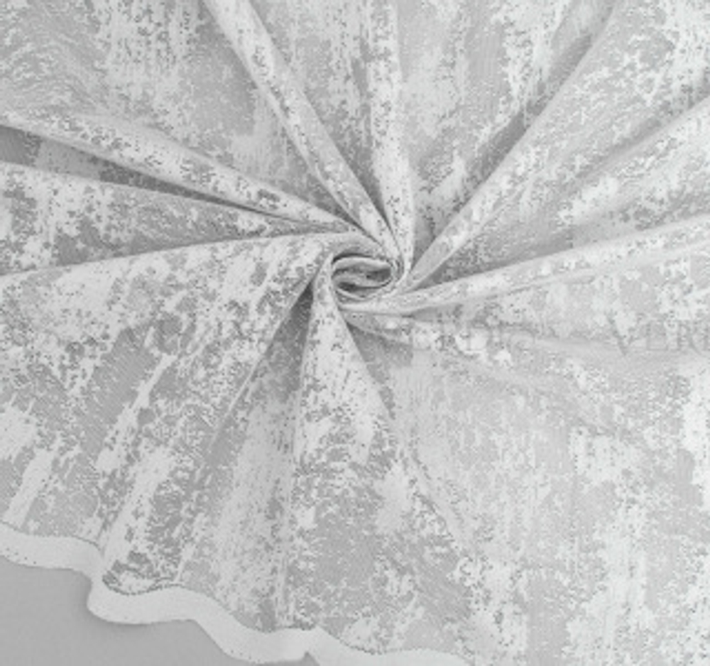D-S210001 сетка жаккард  мрамор (1#) белый НЕТ