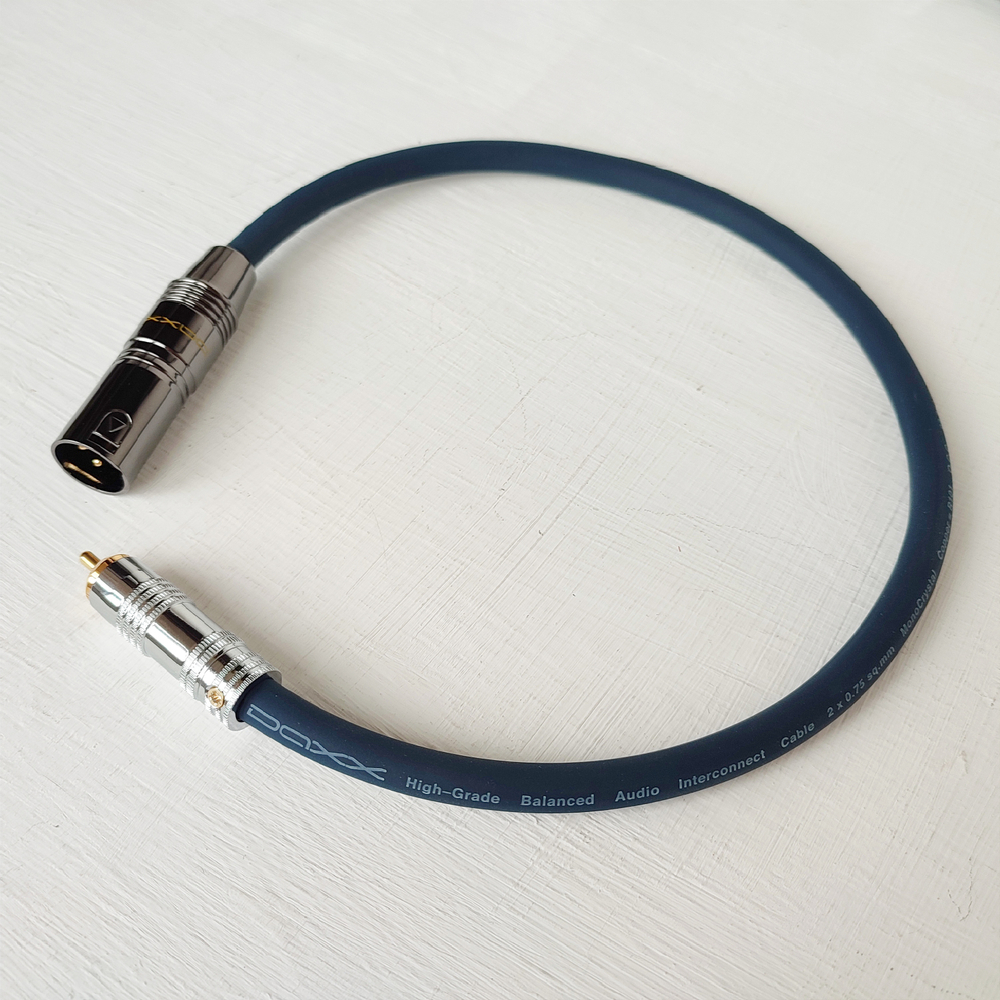 DAXX X101 Аудио кабель 1XLRпапа-1RCA из монокристаллической меди 2х0,75мм2. High Grade. D=9mm