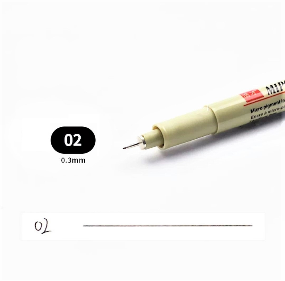 Комплект из 3-х линеров для скетчинга (в пенале)/ толщина линеров 02, 05, 1 (0,3мм; 045мм; 0,9мм)