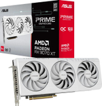Видеокарта ASUS AMD  Radeon RX 9070XT PRIME-RX9070XT-O16GWHITE 16ГБ PRIME, GDDR6, OC,  Ret
