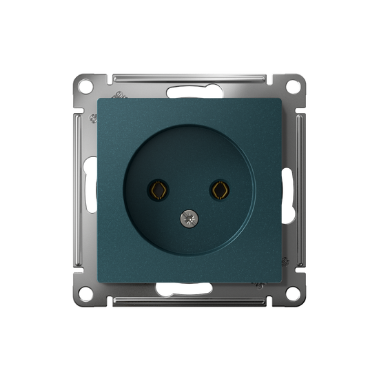 Розетка 1-м СП AtlasDesign 16А IP20 без заземл. без защ. шторок механизм изумруд SE ATN000841