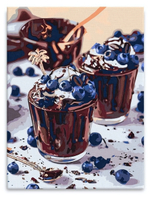 Раскраска на холсте "Черника и шоколад" 40х30 (Развивашки)