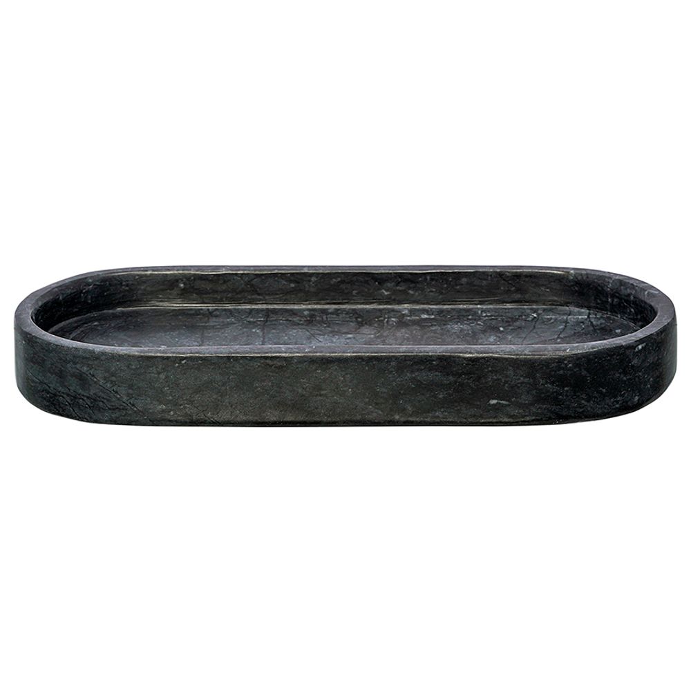 Поднос Marm, 25х10 см, черный мрамор