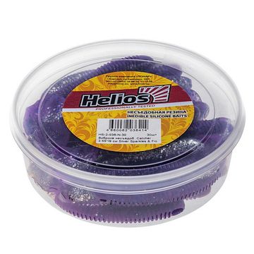 Виброхвост несъедоб. Catcher 3,55'/9 см Silver Sparkles & Fio 30шт. (HS-2-036-N-30) Helios