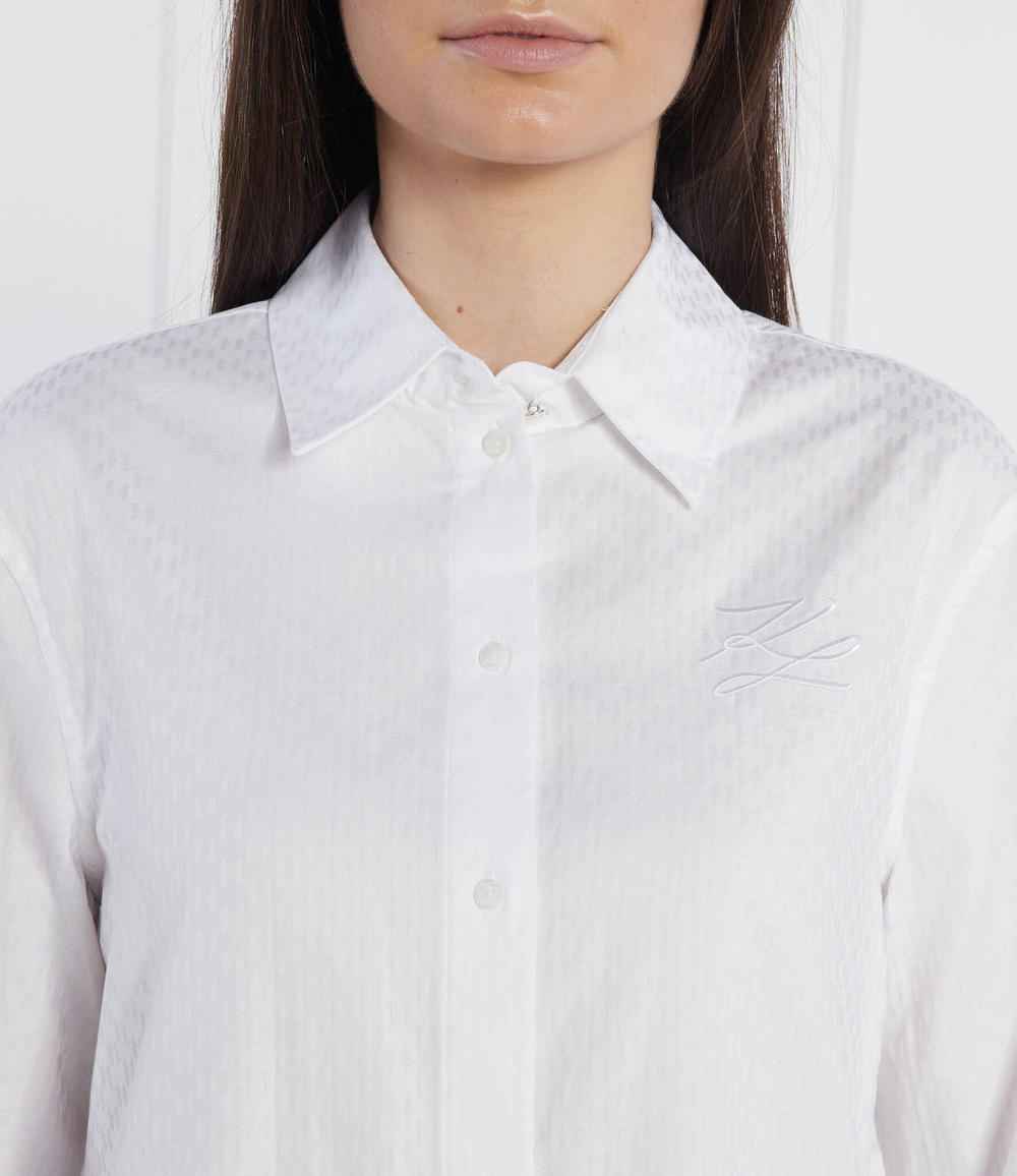 рубашка jacquard monogram Karl Lagerfeld - белый(226W1603)