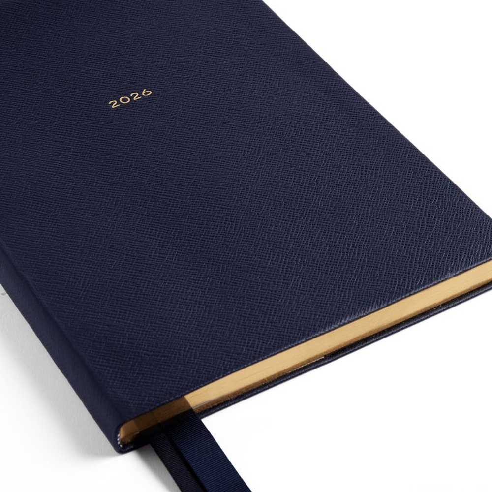 Smythson Ежедневник 2026 W1 Diary in Panama, Navy