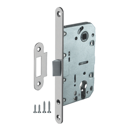 Корпус врезного замка c защёлкой PLASTLP85-50 SN матовый никель