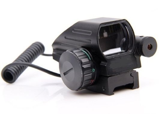 Прицел коллиматорный со встроенным ЛЦУ лазерным целеуказателем и креплением Пикатинни-Вивера