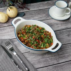 Блюдо овальное 33*20,8 см h5,9 см 1600 мл с ручками   P.L. Proff Cuisine [1]