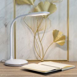 TLD-561 White-LED-450Lm-4500K Светильник настольный. 7W. Механический выключатель. Белый. ТМ Uniel