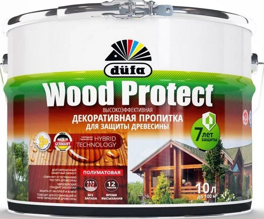ДЮФА Wood Prottct пропитка  махагон  9 л