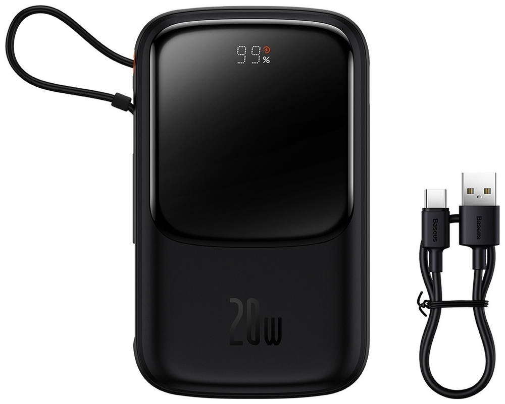 Внешний аккумулятор Baseus Qpow Pro C+L+U 20W PPQD020001 10000 мАч черный