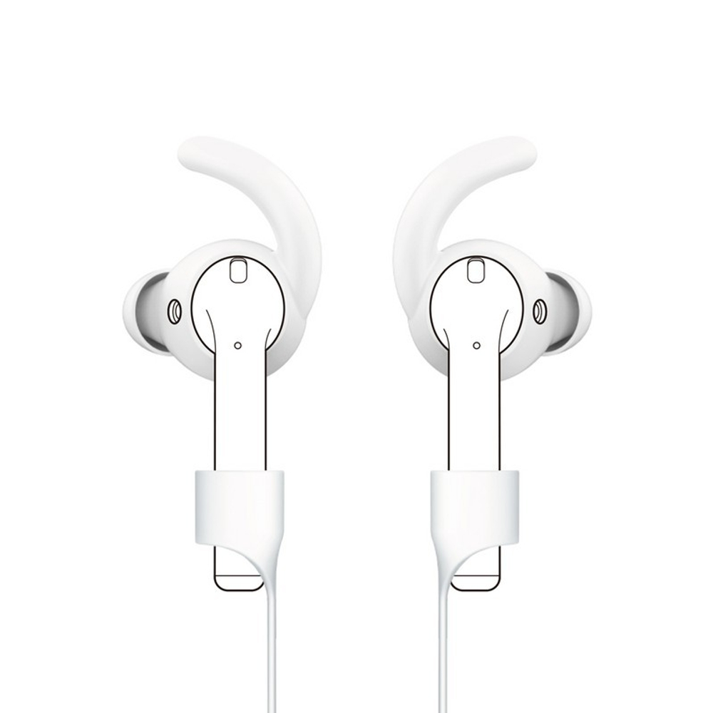 Набор аксессуаров Deppa Accessories Kit для AirPods 2/ AirPods шнурок, амбушюры, система хранени D-47169 Белый