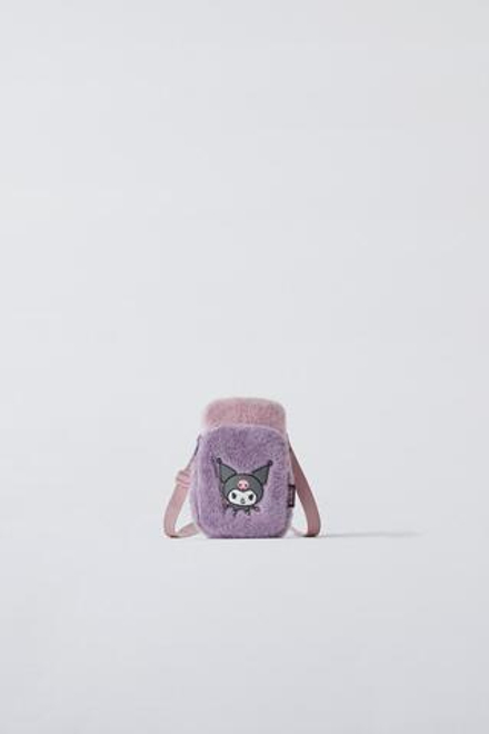 ZARA ЧЕХОЛ ДЛЯ МОБИЛЬНОГО ТЕЛЕФОНА KUROMI © SANRIOИЗ ИСКУССТВЕННОГО МЕХА, РОЗОВЫЙ