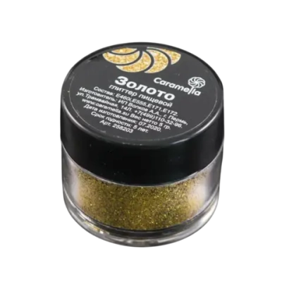 Глиттер съедобный пищевой Золото Caramella, 5 гр