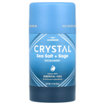 CRYSTAL, Обогащенный магнием дезодорант, морская соль + шалфей, 70 г (2,5 унции)