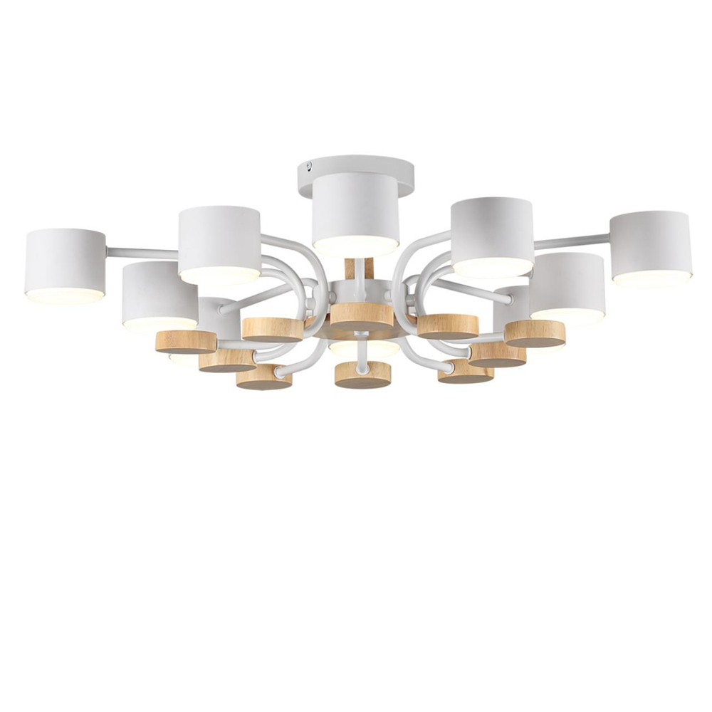 8196/10C COMFI LN26 336 белый, металл/дерево/пластик Потолочный светильник LED GX53 10*9W 220V RONDO