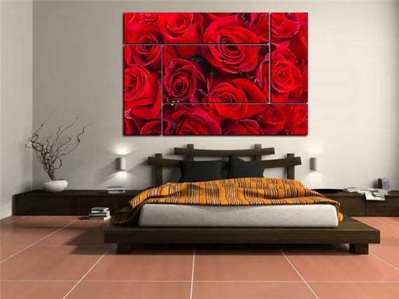 Модульная картина "Красная элегия"