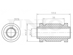 Сайлентблок передний переднего нижнего рычага UNIO RMP-20422