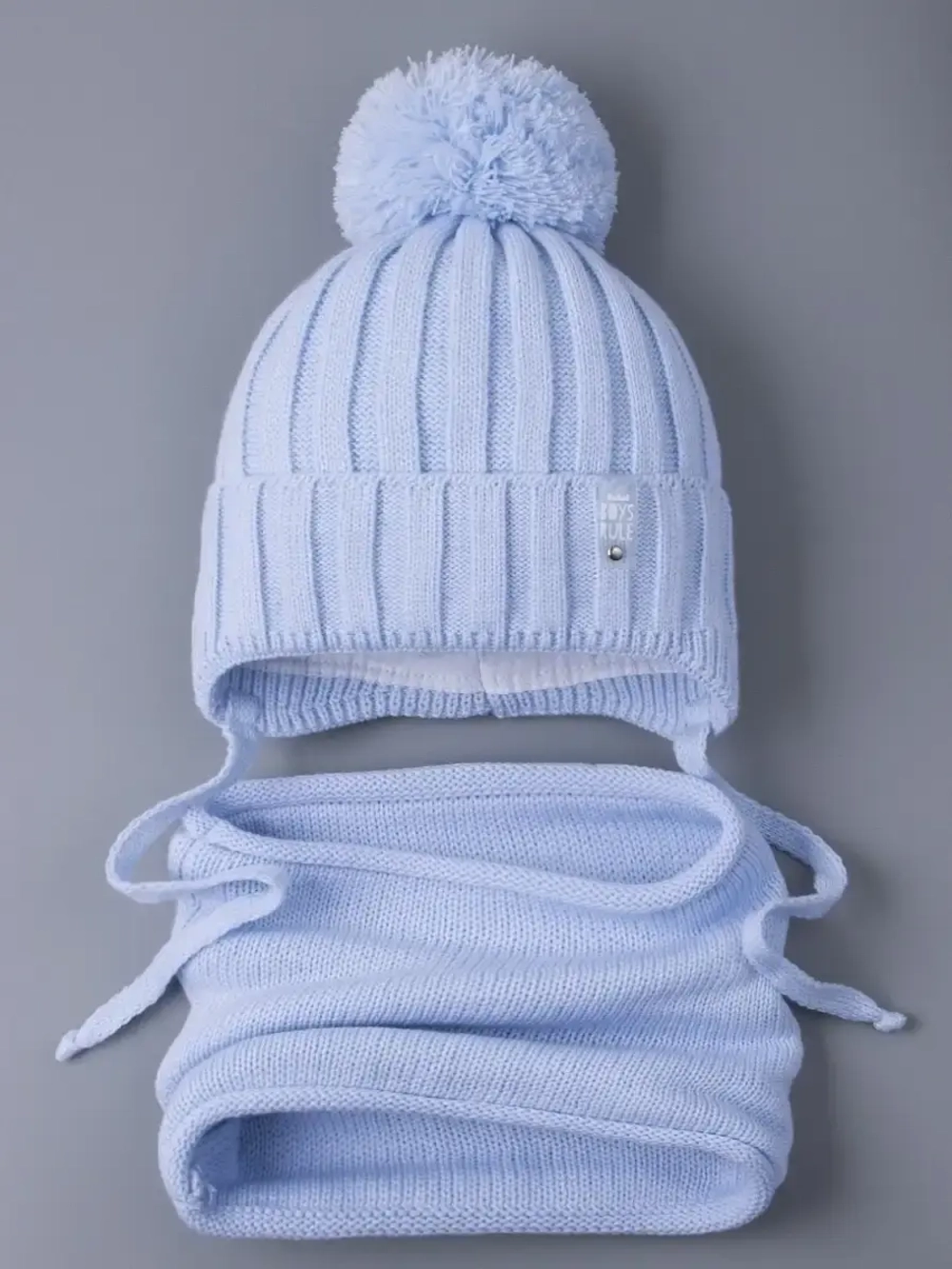 Шапка для мальчика на осень и снуд