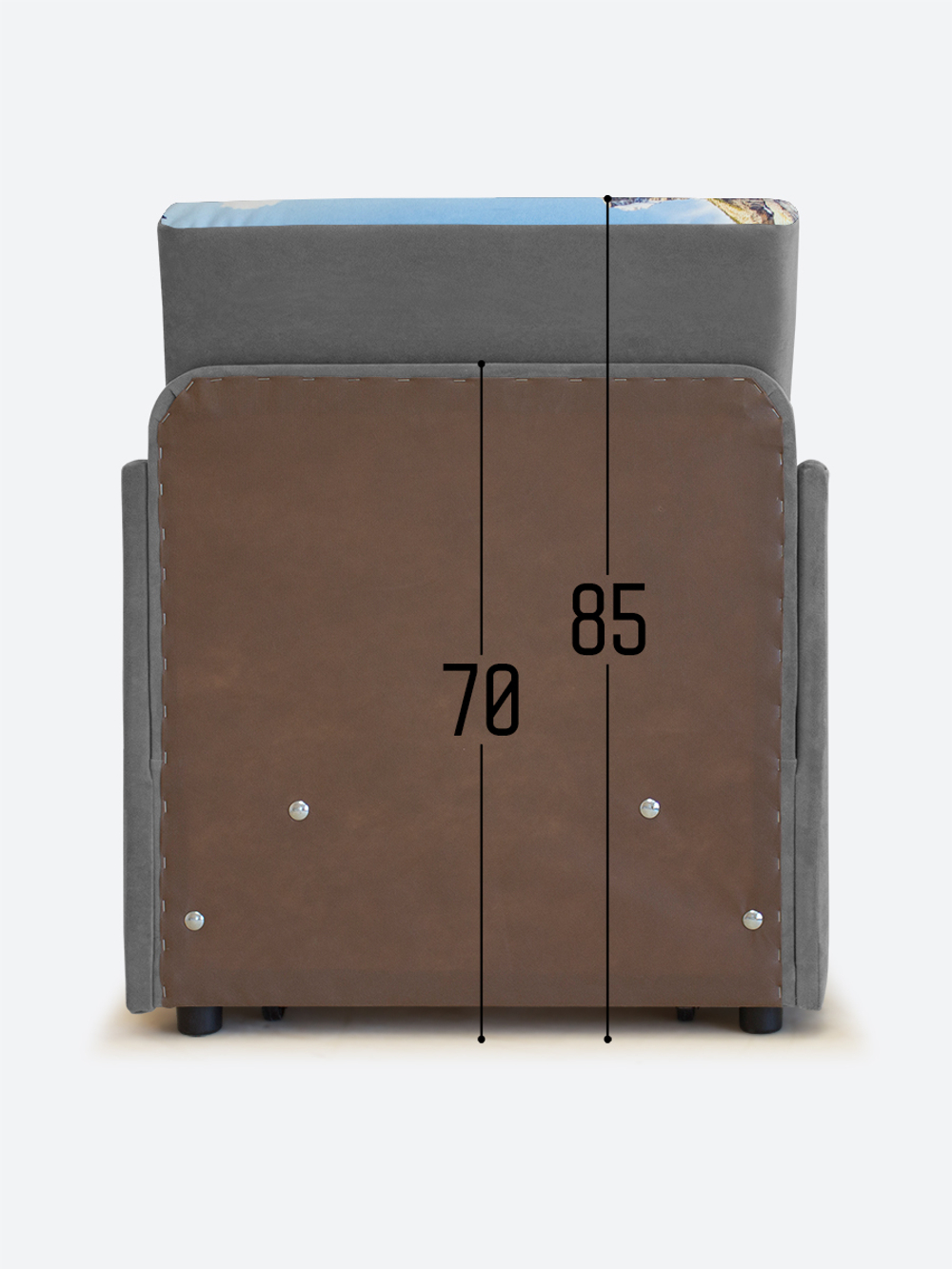 Кресло-кровать "Миник" с подлокотниками, купон Пейзаж