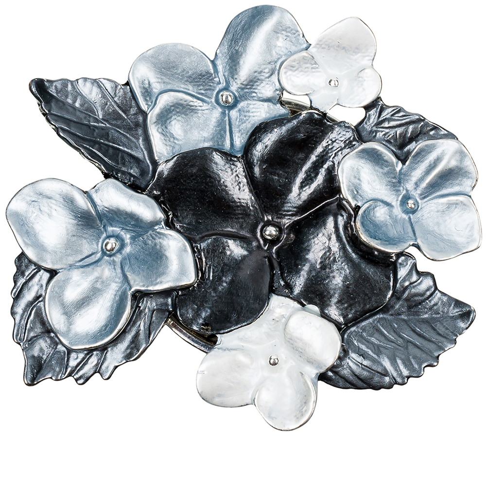 Брошь Shadore Фиалки XZ1498.2 BW/S