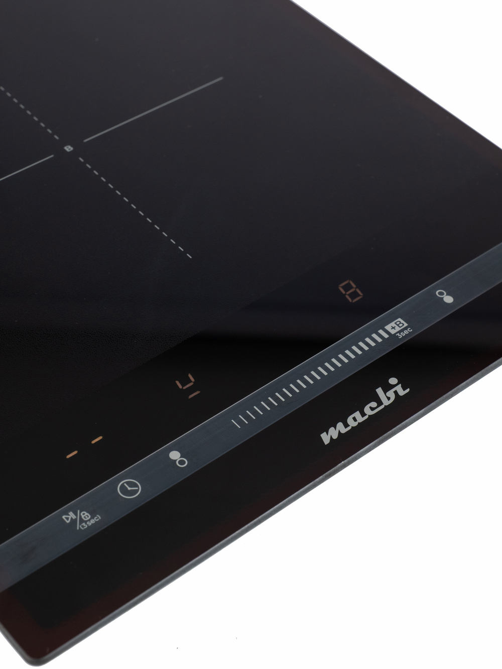 Индукционная варочная панель MACBI GK-ID 303619 EB-P: шнур с вилкой, 2 конфорки 3600Вт, непрерывный нагрев, черный/матовый