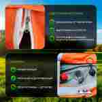 Пневмокаркасная всесезонная палатка «Универсал» 4×2,5×2,5 м — из ПВХ, оранжевая