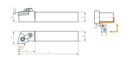 Державка MWLNR1616H08 Deskar