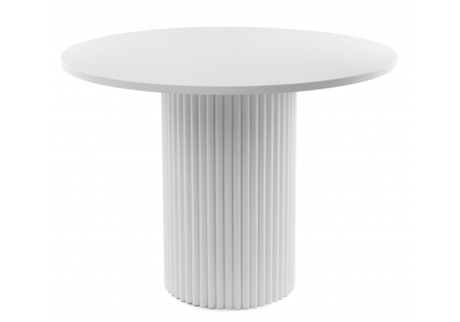 Стол деревянный Woodville Барел 90 белый, белый, ножки белые