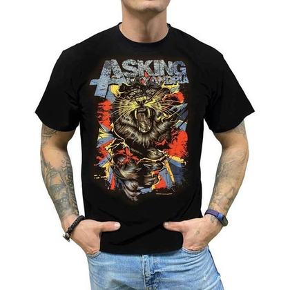 Футболка Asking Alexandria-Тигр разрывает британский флаг (M)