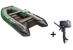 YACHTMAN-280 СК зеленый-черный + KAMISU T 5 BMS (комплект лодка + мотор)