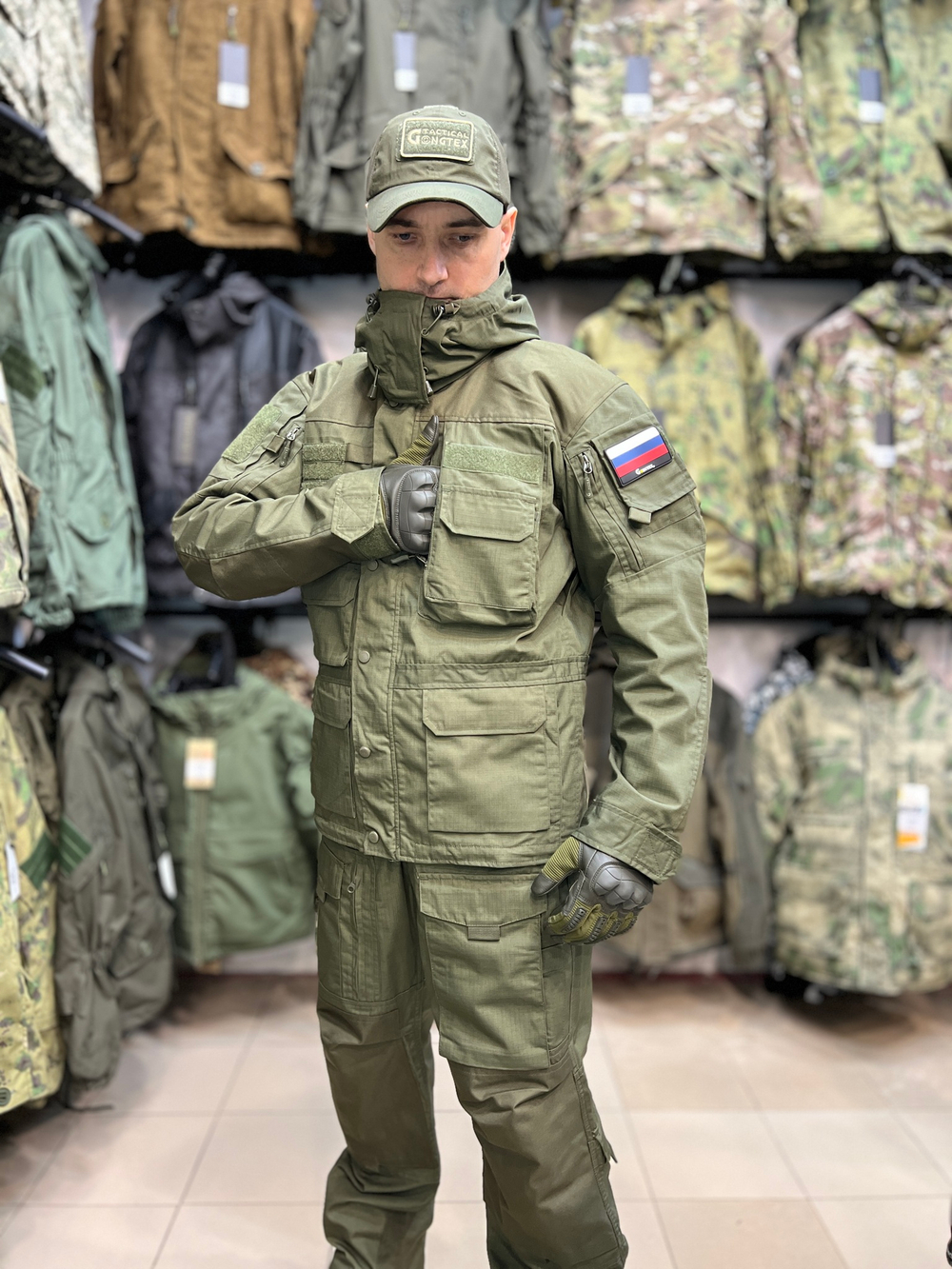 Костюм тактический Rescuer Олива (RipStop, MOLLE, демисезон)
