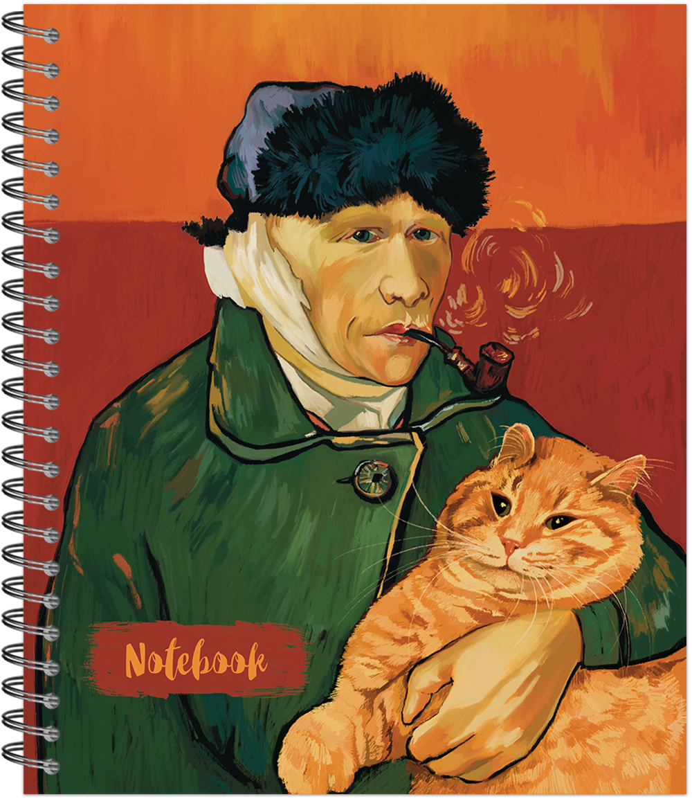 Тетрадь общая 48 листов на металлическом гребне "В стиле Ван Гога"