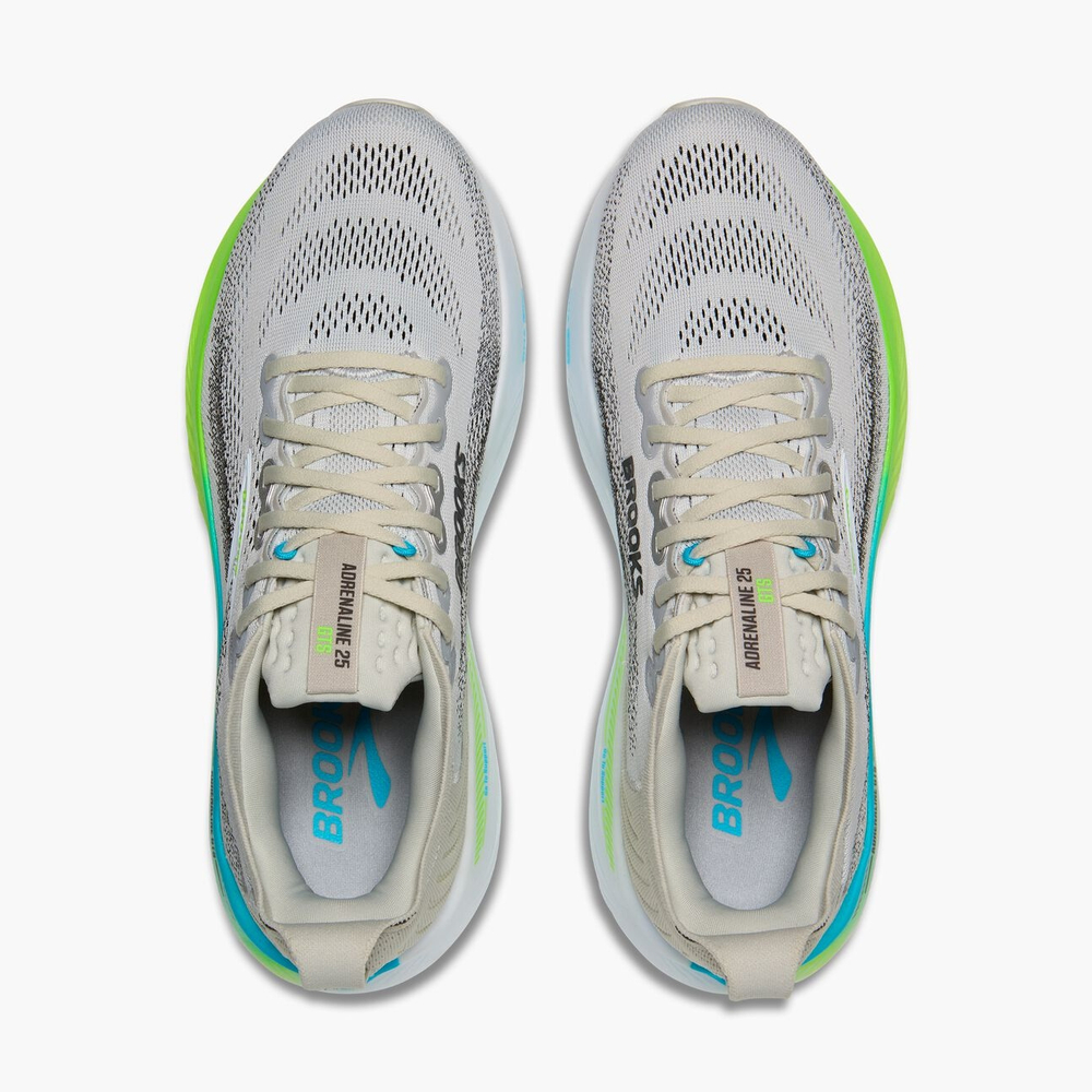 Кроссовки для бега Brooks Adrenaline GTS 25 - Oyster/Green Gecko/Blue