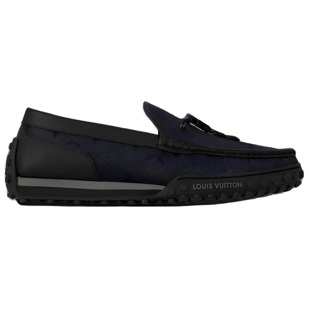 LOUIS VUITTON Racer Gommino Loafers Men"s Black