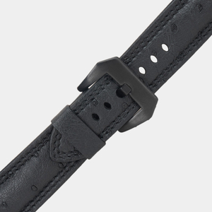 Ремешок для Apple Watch Ultra 49mm из кожи страуса, черного цвета