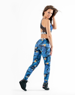 Лосины NEBBIA Mid-waist Ocean Power leggings 566 SQ.blue