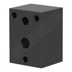 ML31-ST - Одноместная стальная плита для батарейного монтажа клапанов Ду6 (DN6 - CETOP03)