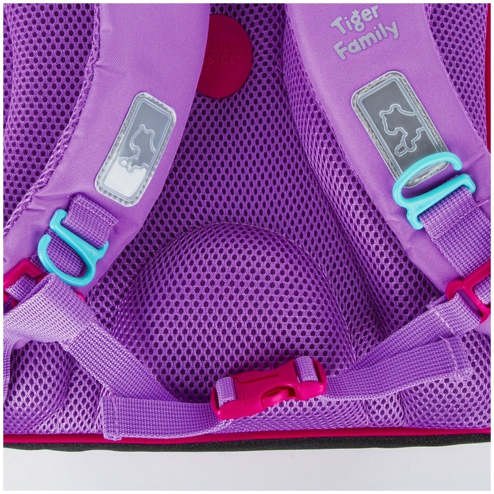 Рюкзак TIGER FAMILY школьный, Rainbow, с ортопедической спинкой, "Rainbow Sorbet", 39х31х20 см, 228940, TGRW-011A